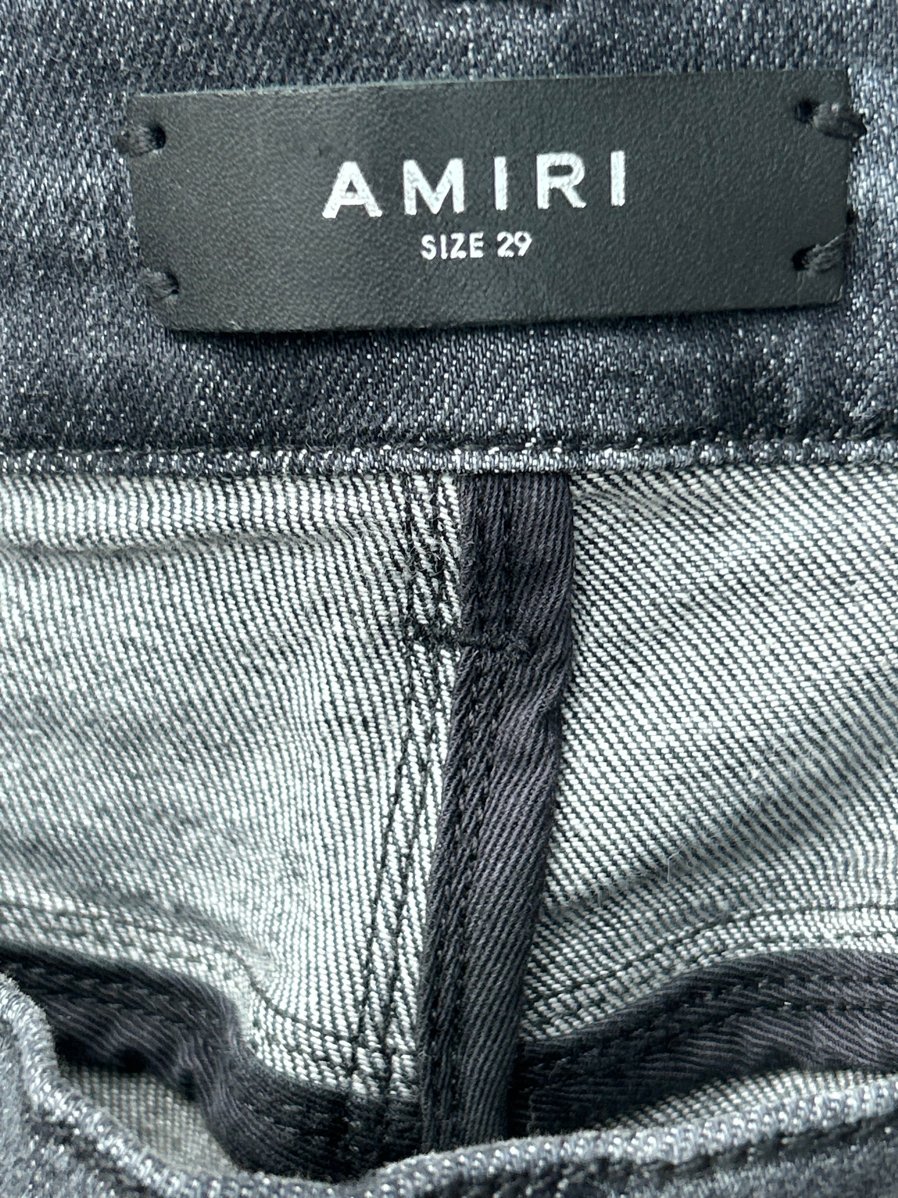 Amiri Storm Grey & Black Patch MX1 Jeans – Savonches