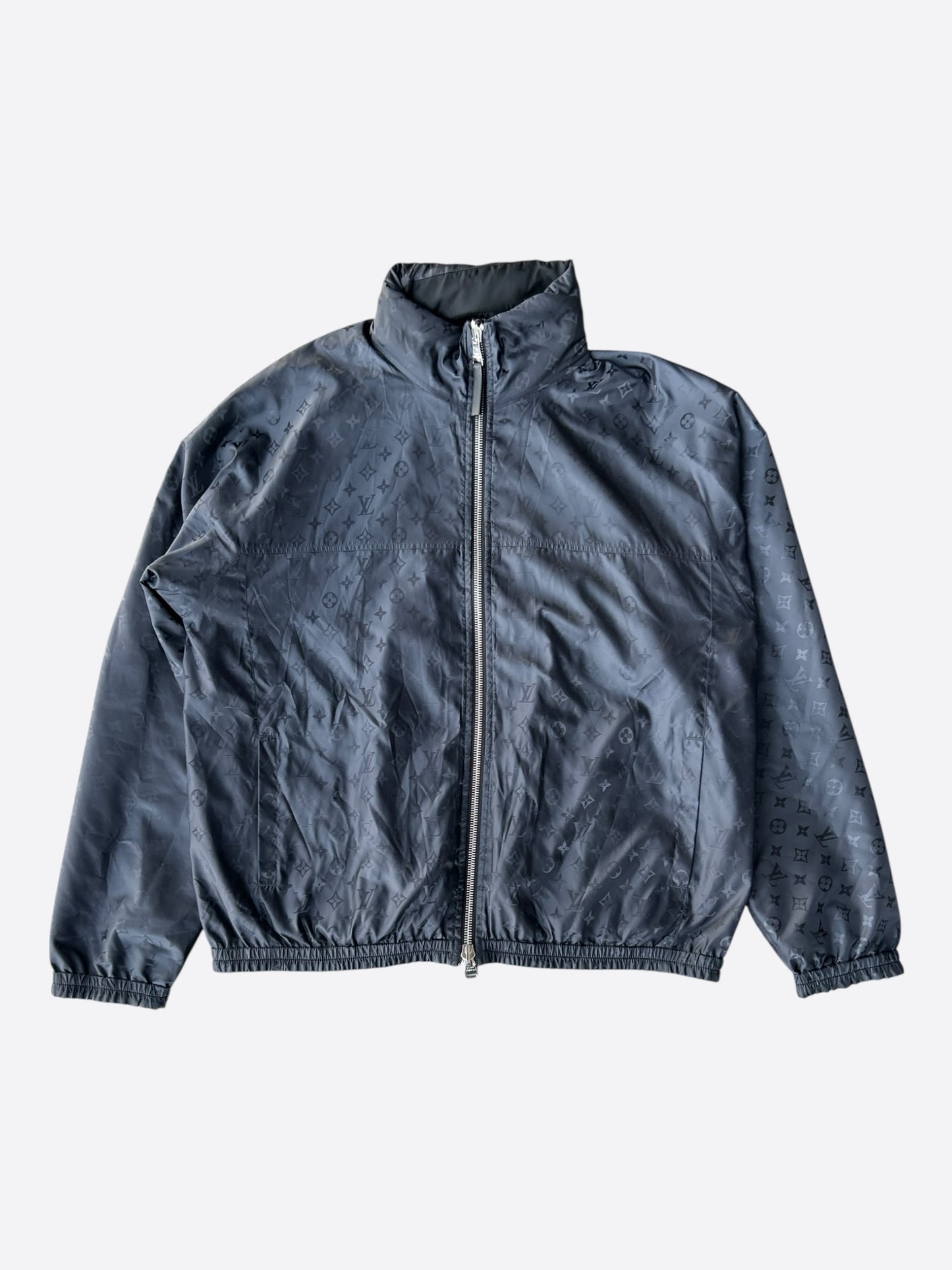 Louis Vuitton Navy & Black Monogram Reversible Windbreaker