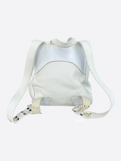 Chrome Hearts White & Silver Cross Leather Gunslinger Backpack