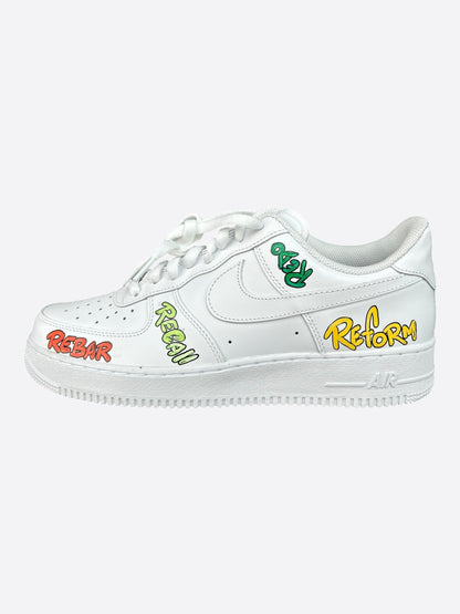 Matty Boy Nike White Hand Painted Air Force 1