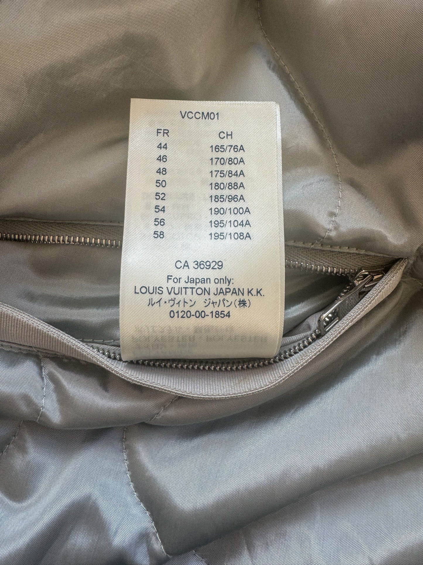 Louis Vuitton Silver Space Patch Bomber Jacket