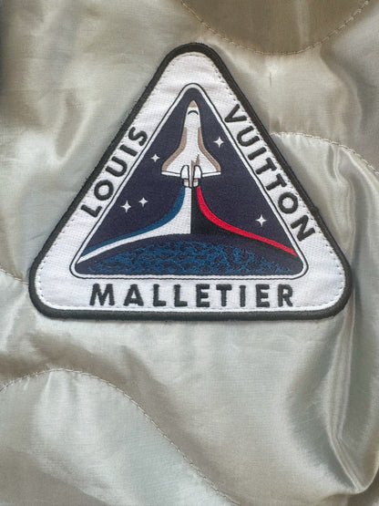 Louis Vuitton Silver Space Patch Bomber Jacket