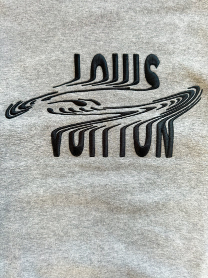 Louis Vuitton Grey Distorted Logo Sweater