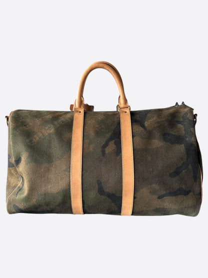 Louis Vuitton Supreme Camouflage Monogram Keepall 45