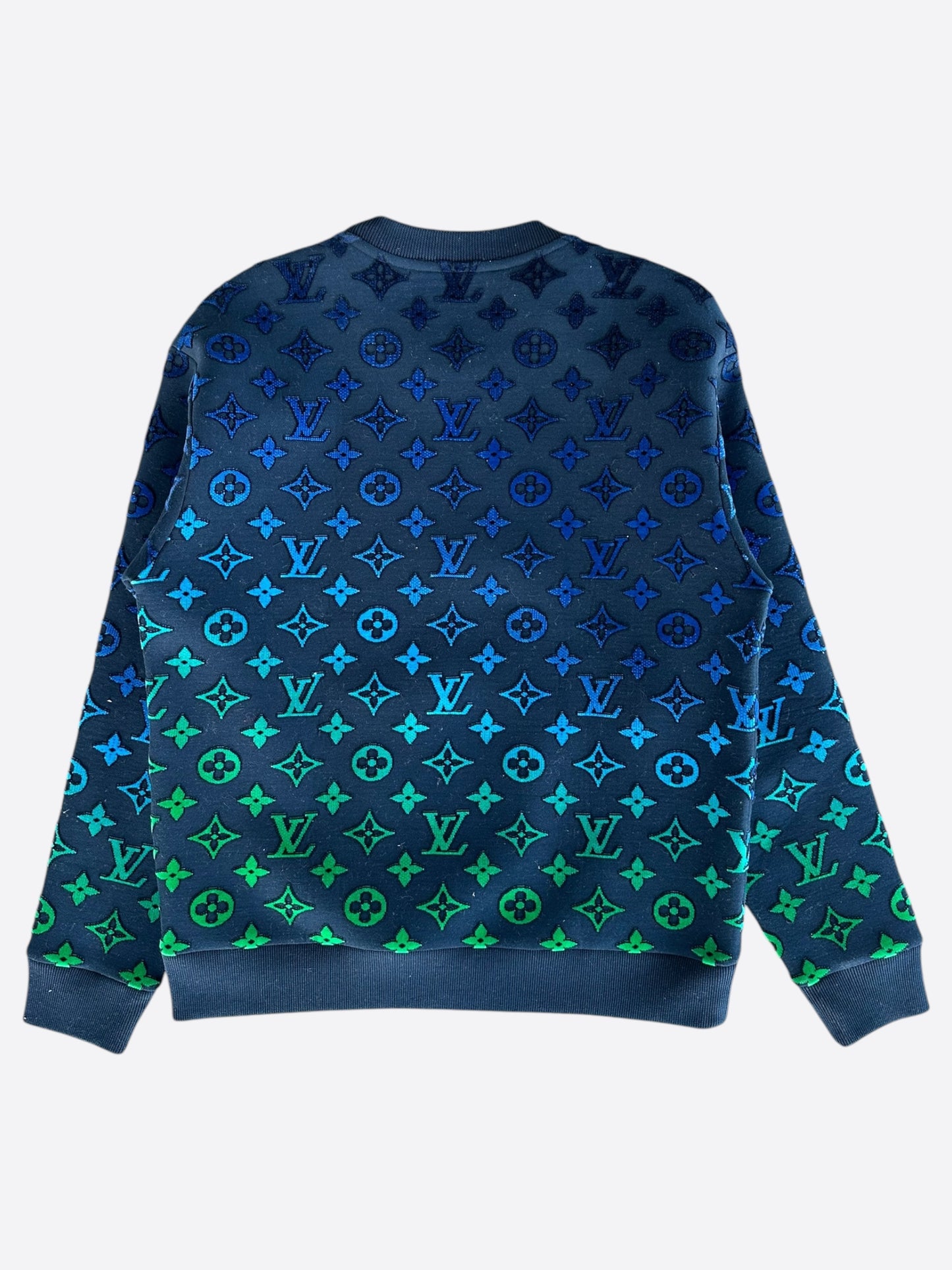 Louis Vuitton Blue & Green Gradient Monogram Sweater