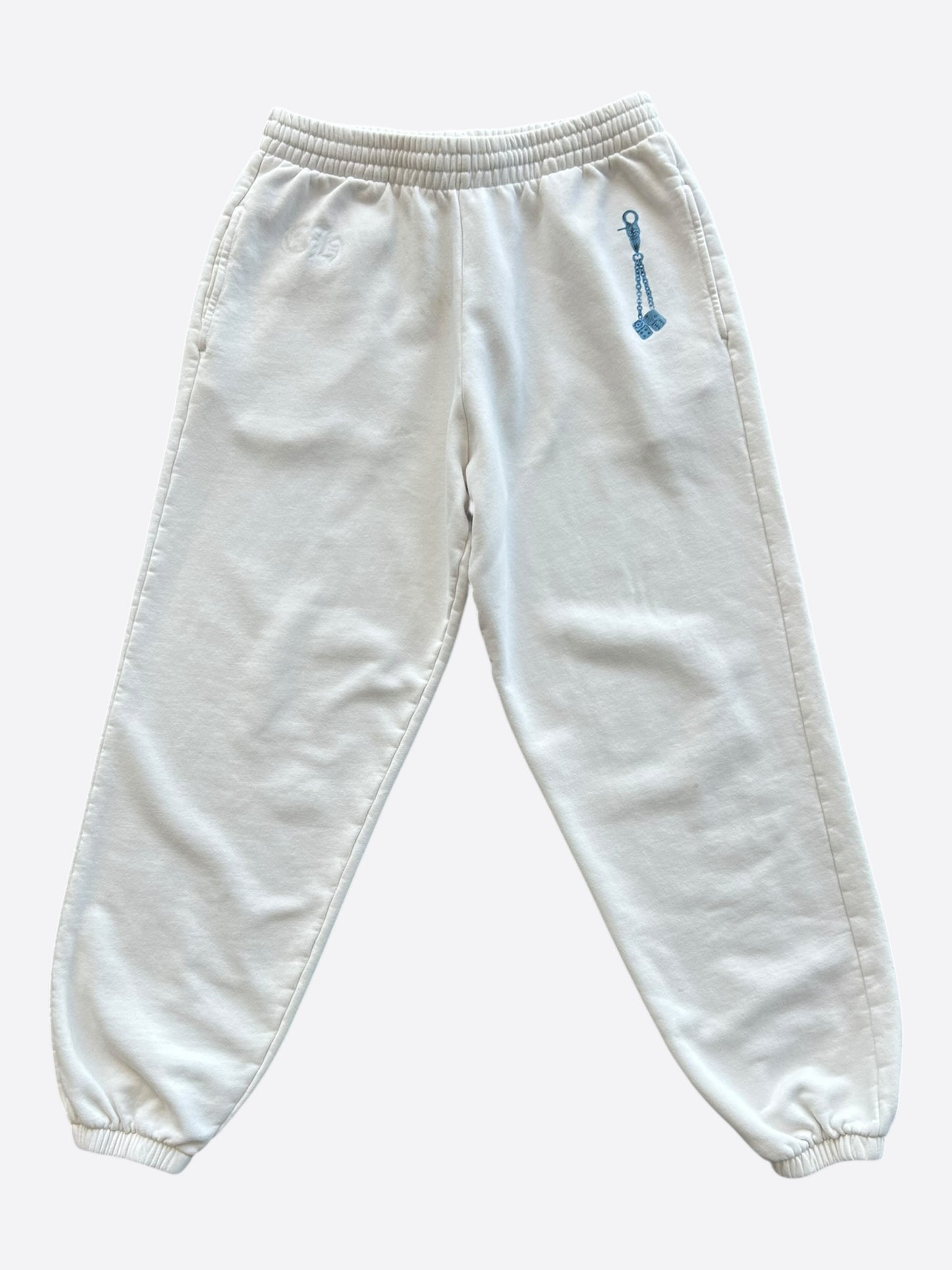 Chrome Hearts White & Blue Las Vegas Dice Sweatpants
