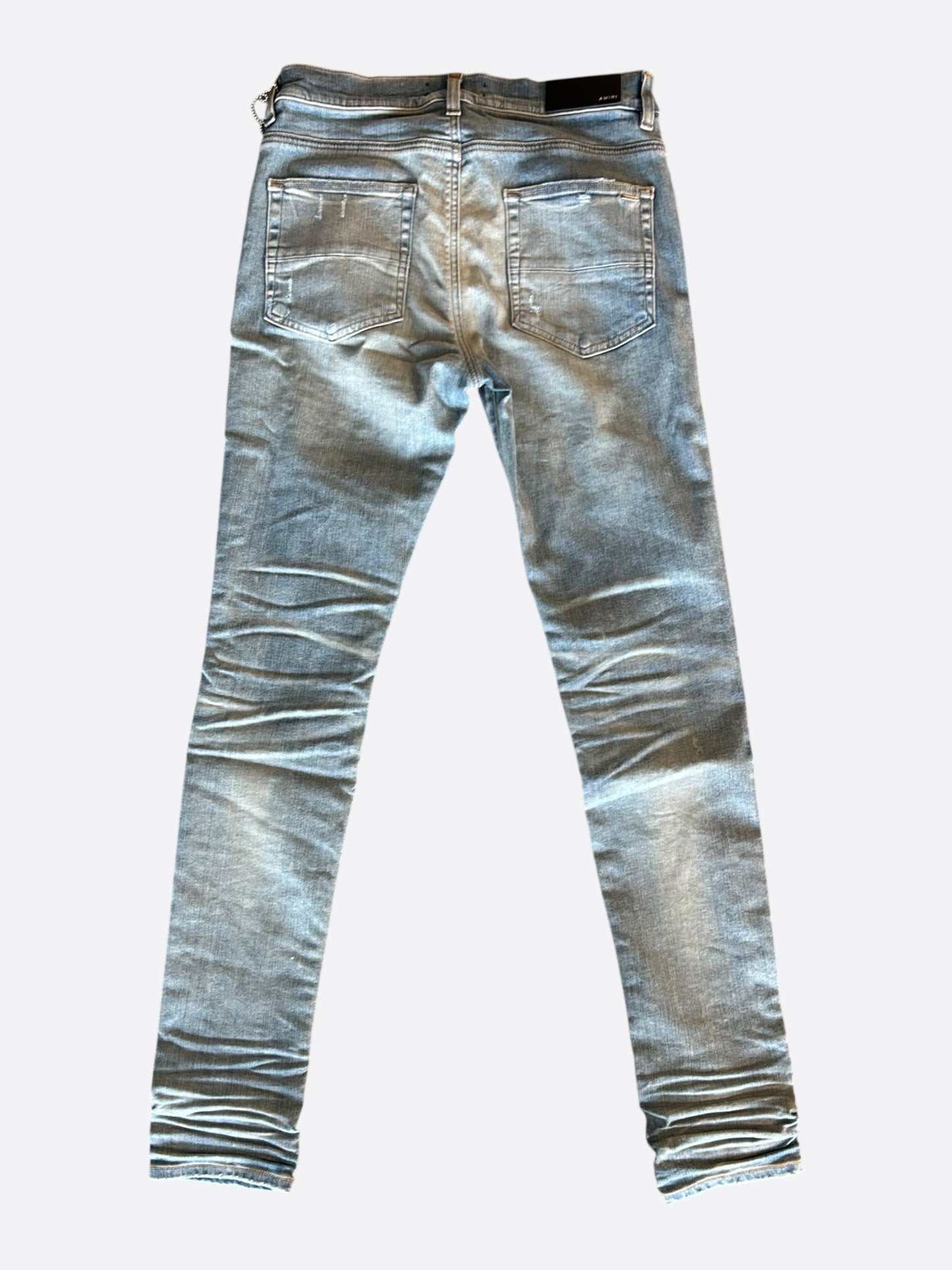 Amiri Clay Indigo Broken Distressed Jeans