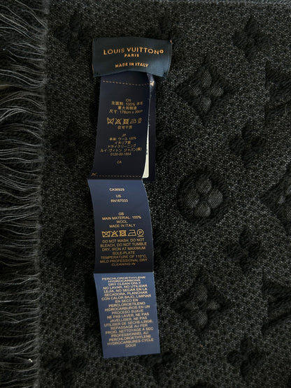 Louis Vuitton Black Monogram Scarf