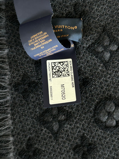 Louis Vuitton Black Monogram Scarf