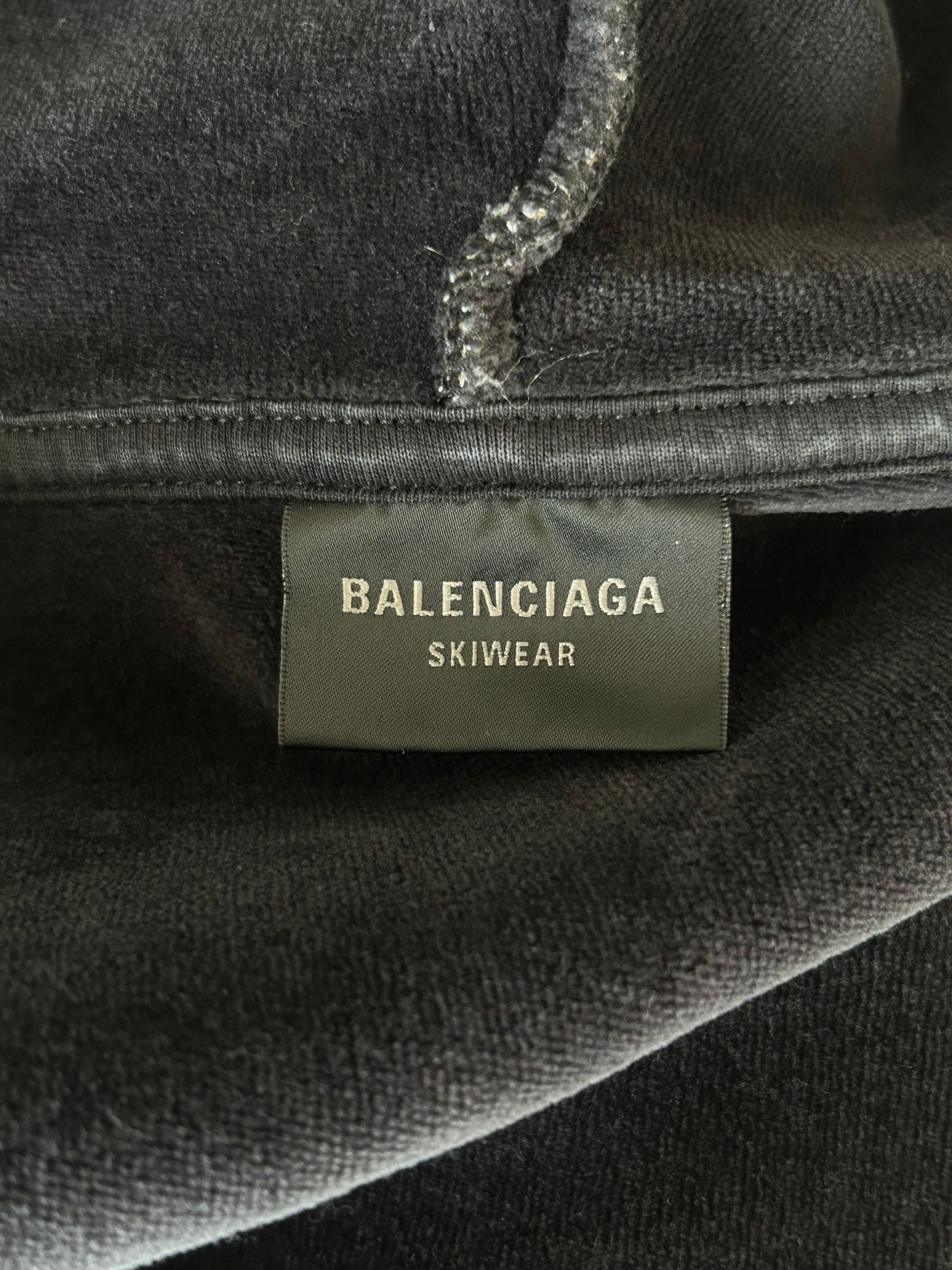 Balenciaga Black & White 3B Sports Logo Zip Up Hoodie