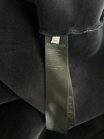 Balenciaga Black & White 3B Sports Logo Zip Up Hoodie