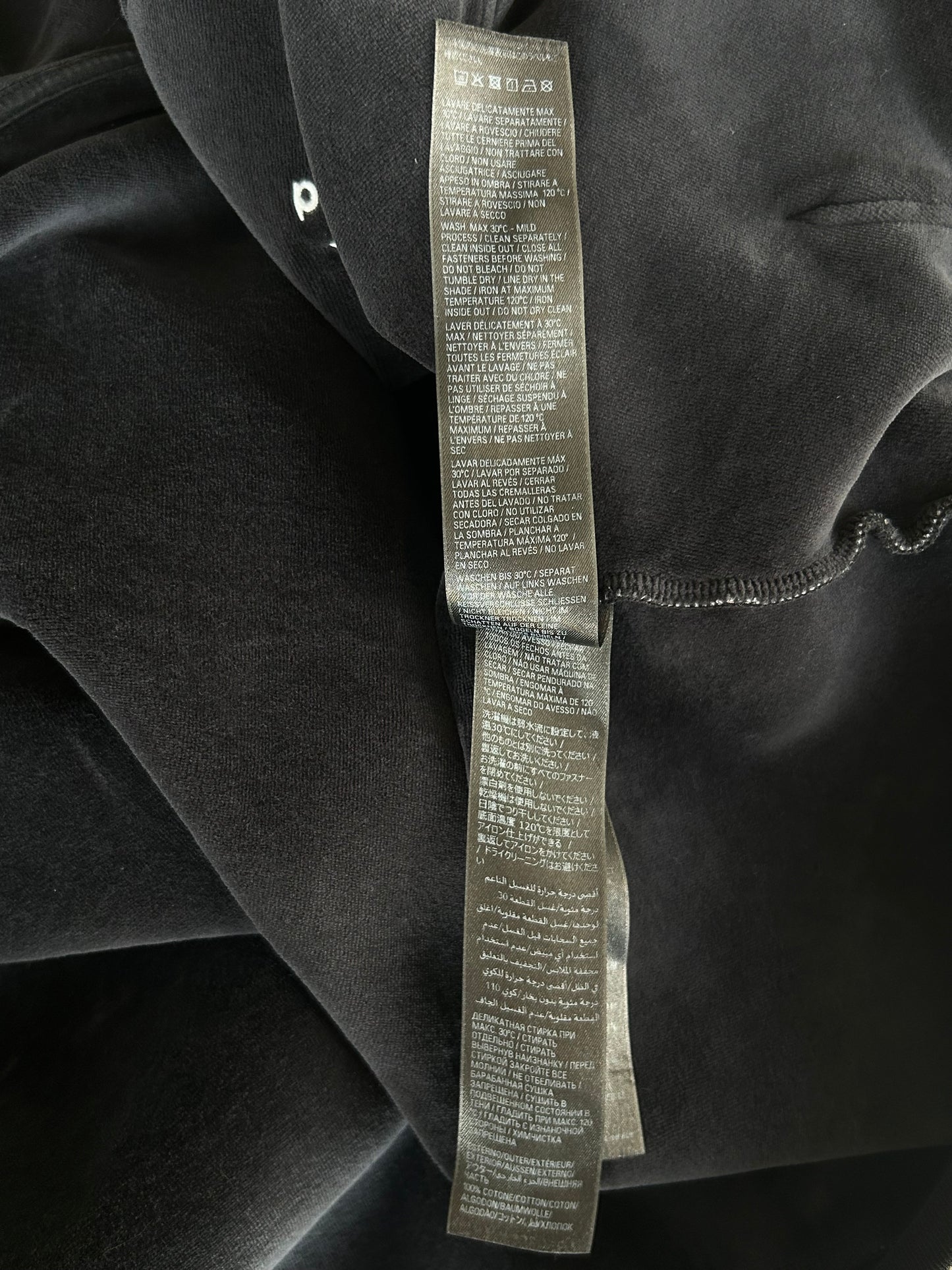 Balenciaga Black & White 3B Sports Logo Zip Up Hoodie