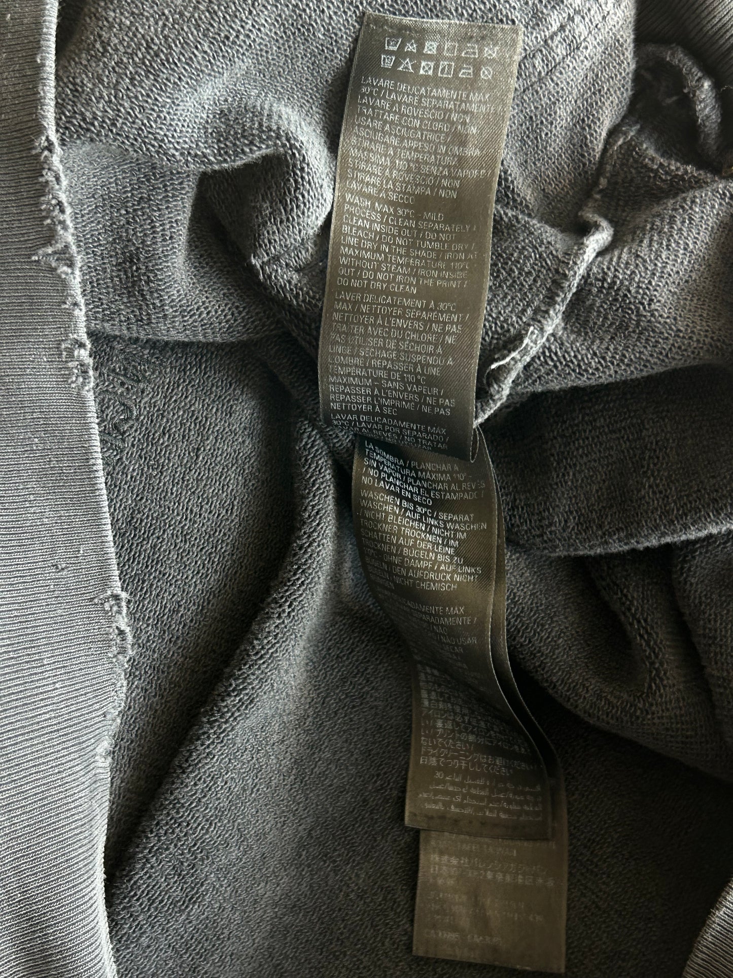 Balenciaga Washed Black Paris Liberty Graphic Hoodie