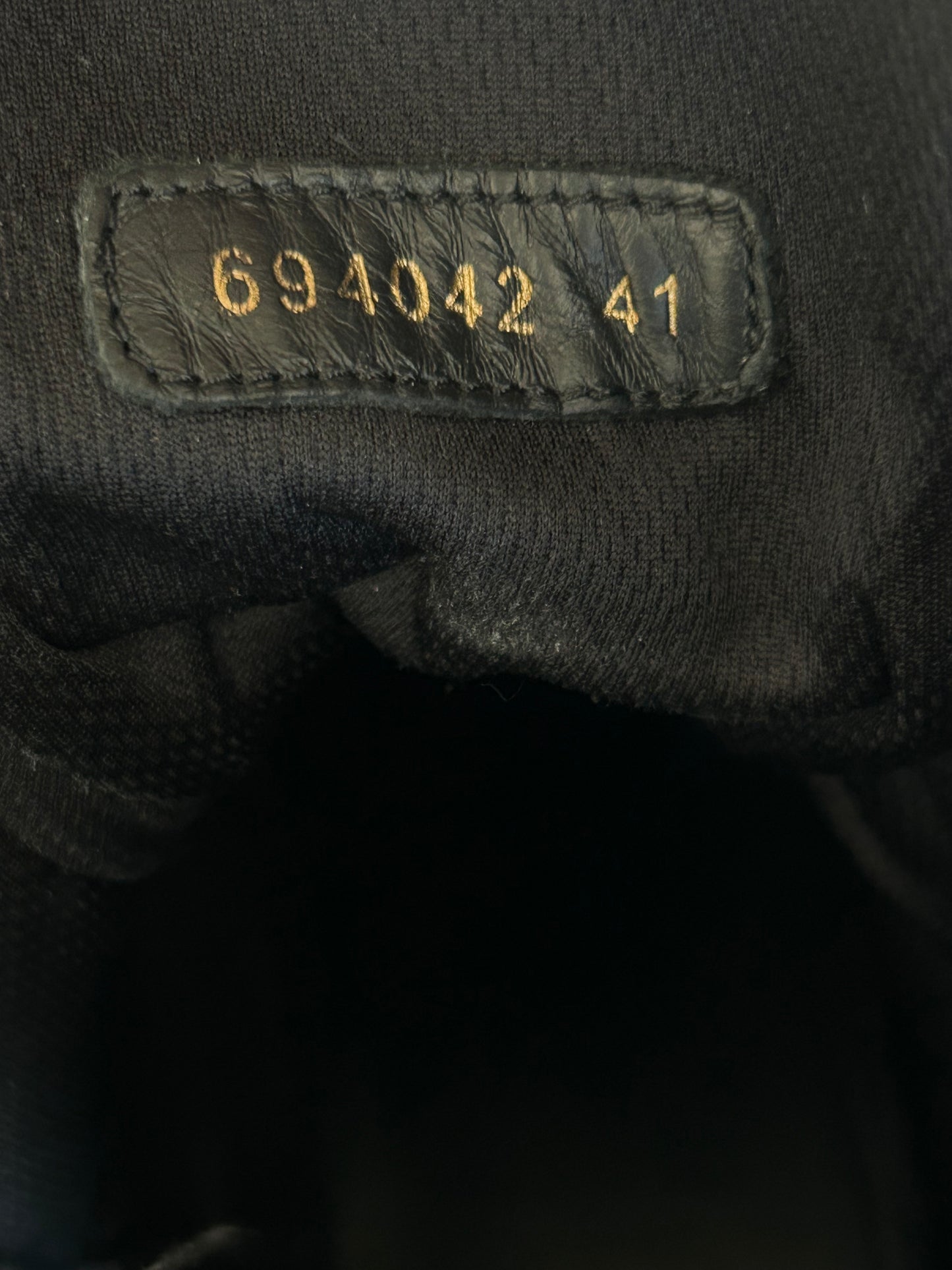 Balenciaga Black Distressed Striker Combat Boots