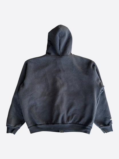 Balenciaga Black & White 3B Sports Logo Zip Up Hoodie