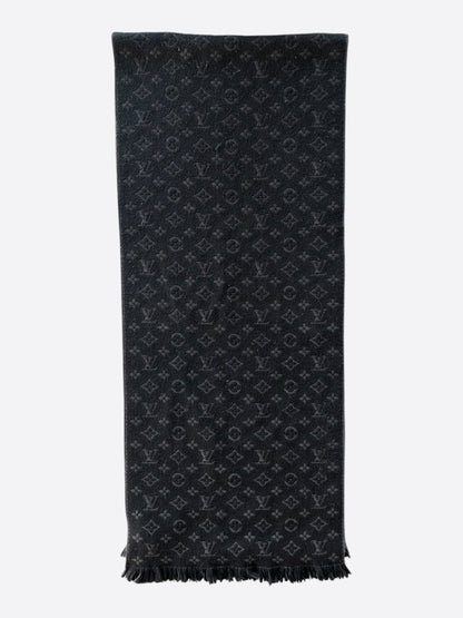 Louis Vuitton Black Monogram Scarf