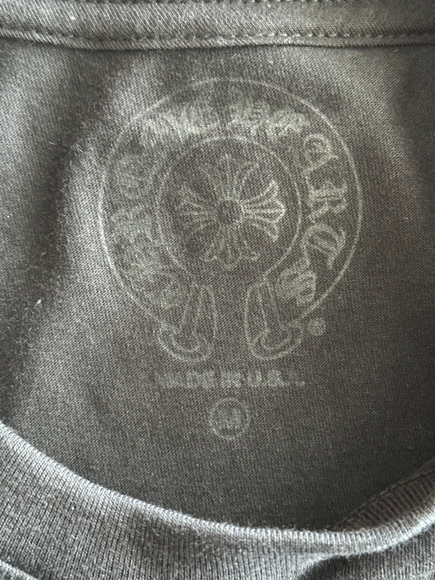 Chrome Hearts Black & White Miami Horseshoe Logo T-Shirt