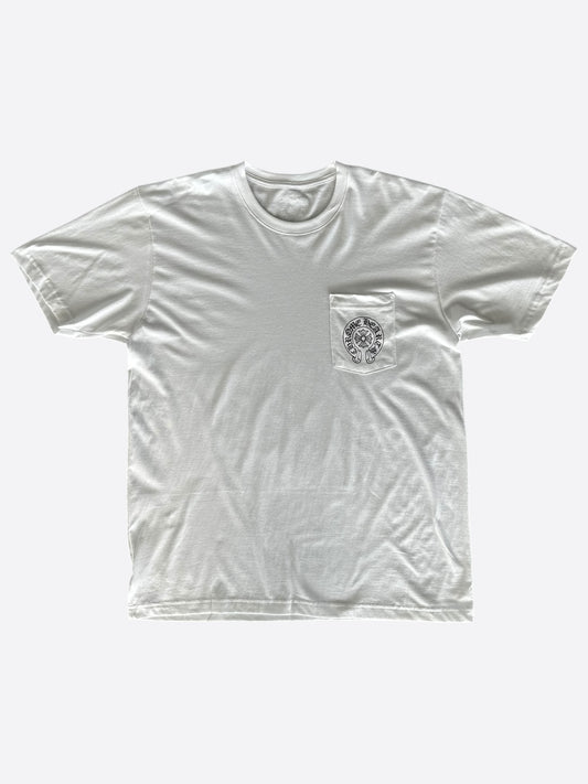 Chrome Hearts White & Black Miami Horseshoe Logo T-Shirt