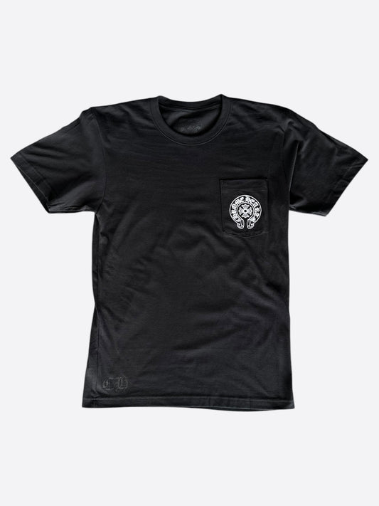 Chrome Hearts Black & White Miami Horseshoe Logo T-Shirt