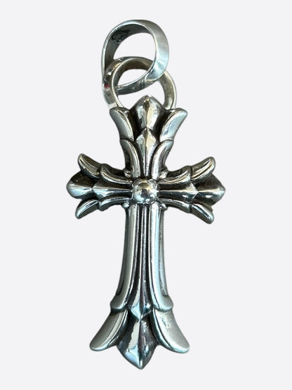 Chrome Hearts Silver Double Cross Pendant