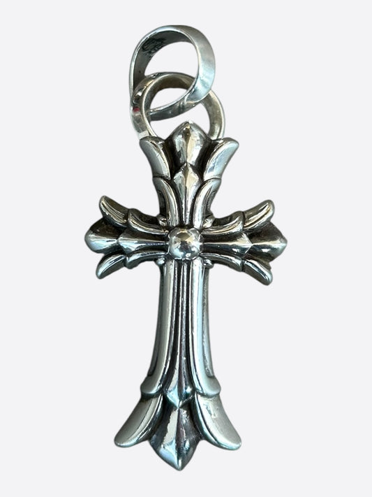 Chrome Hearts Silver Double Cross Pendant