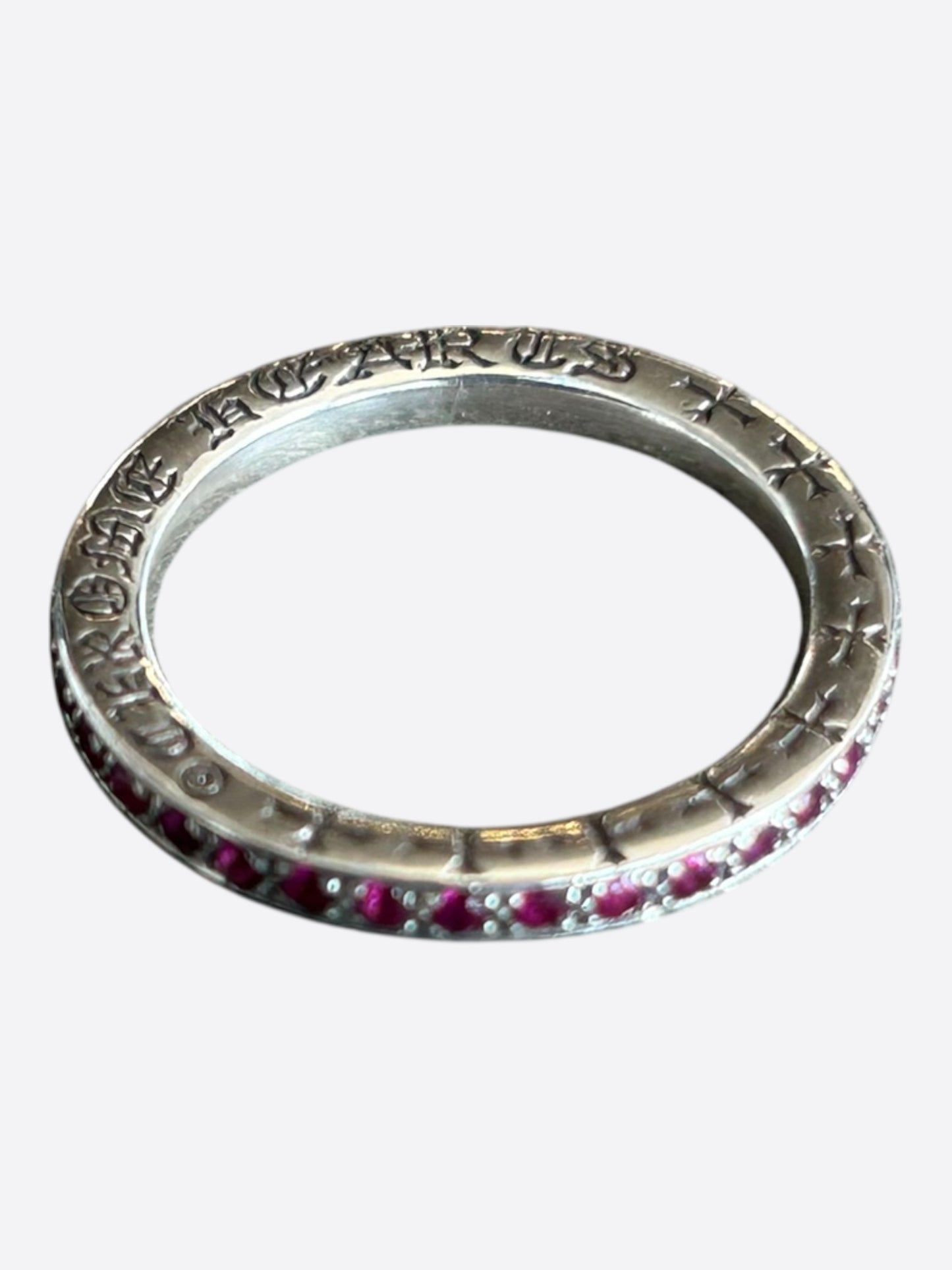 Chrome Hearts Silver & Ruby True F*cking Love Ring