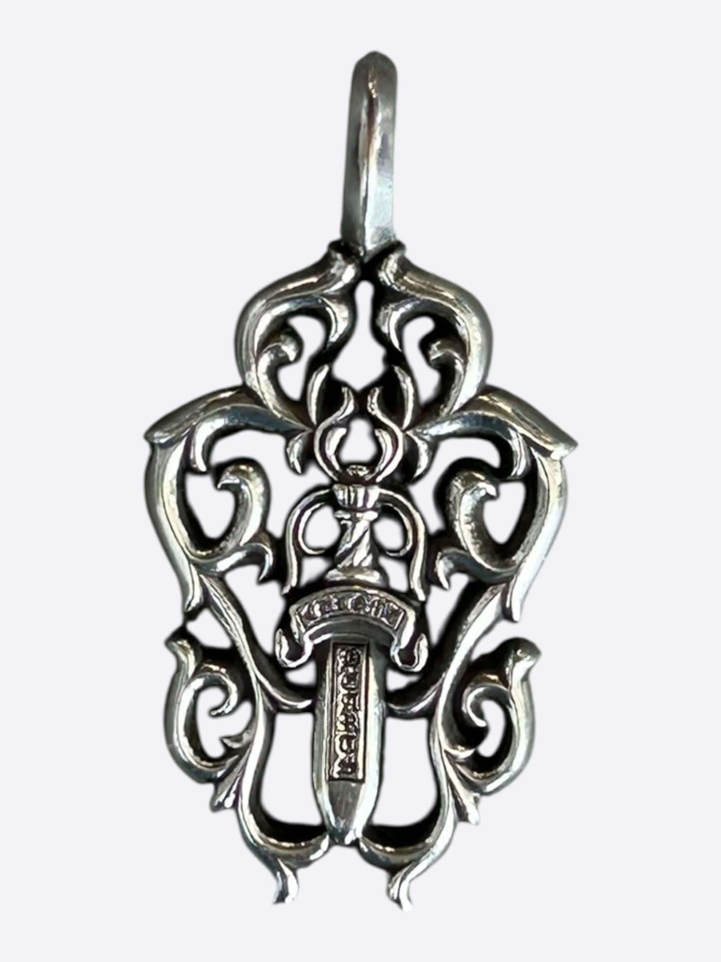 Chrome Hearts Silver Vine & Dagger Pendant