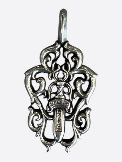 Chrome Hearts Silver Vine & Dagger Pendant