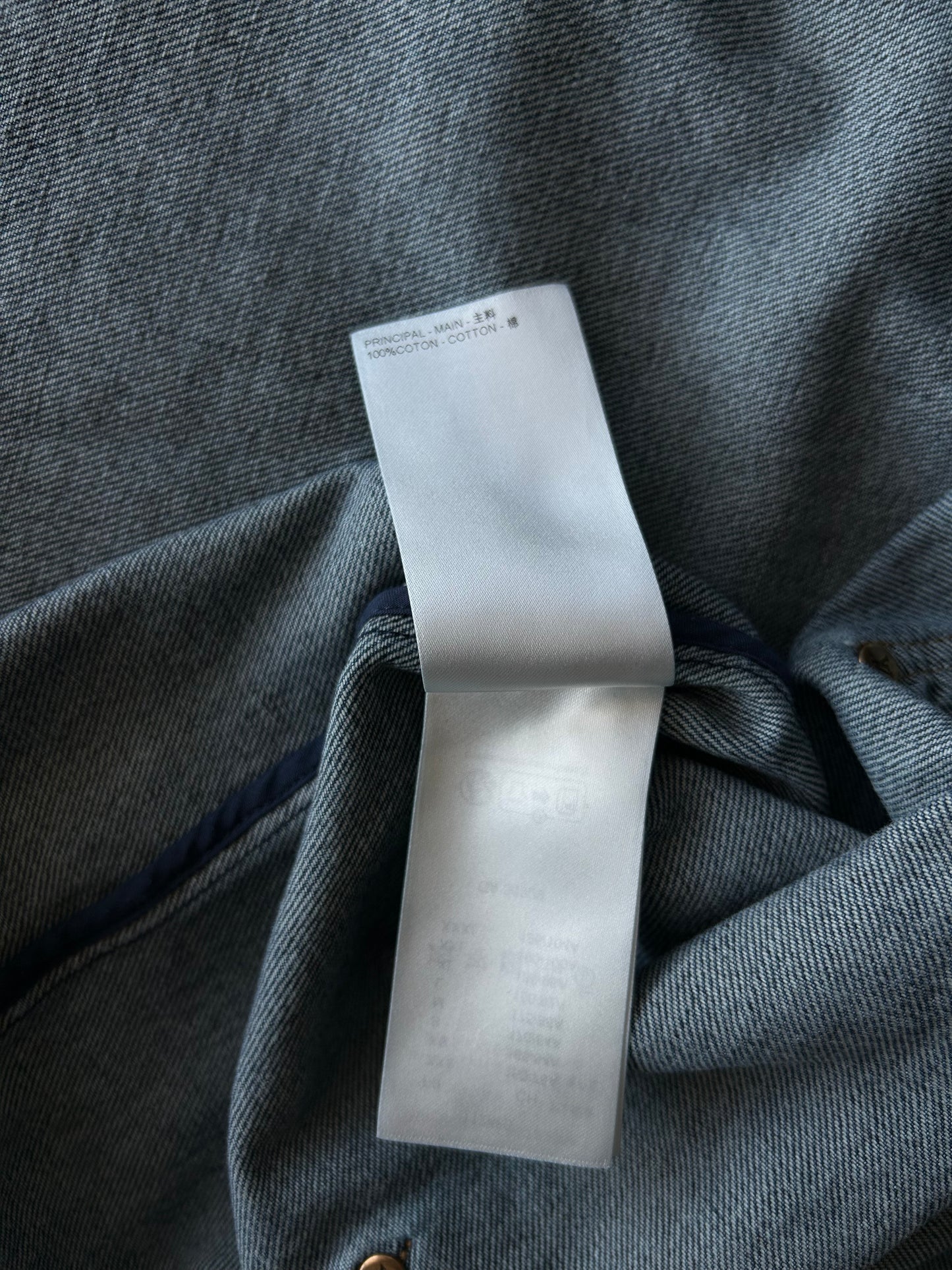 Louis Vuitton Blue Map Monogram Denim Button Up Shirt
