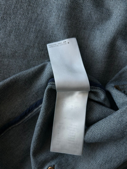 Louis Vuitton Blue Map Monogram Denim Button Up Shirt
