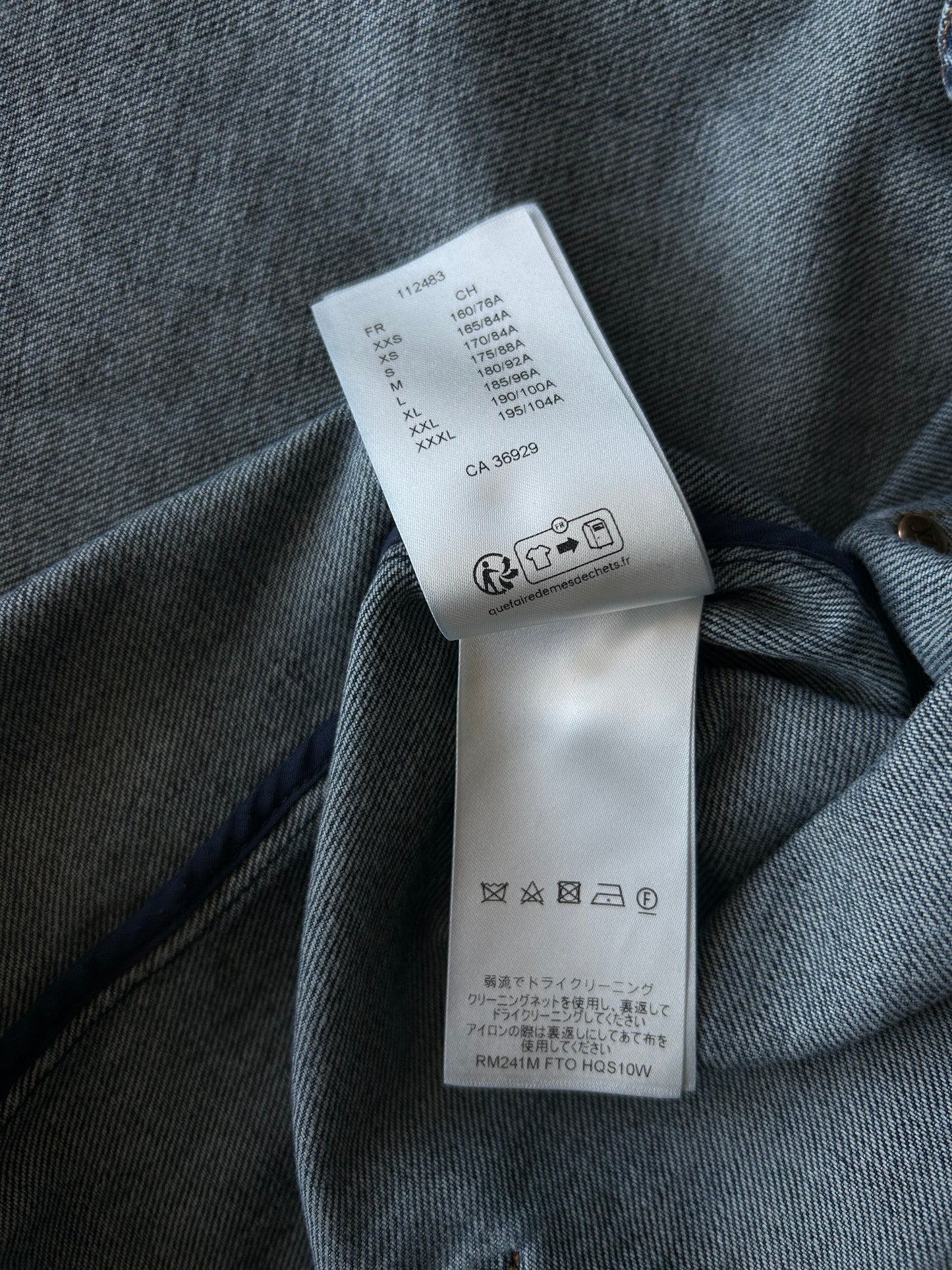Louis Vuitton Blue Map Monogram Denim Button Up Shirt