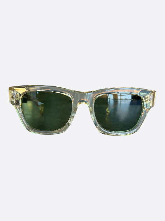 Chrome Hearts Clear & Gold Dick Fitzener Sunglasses