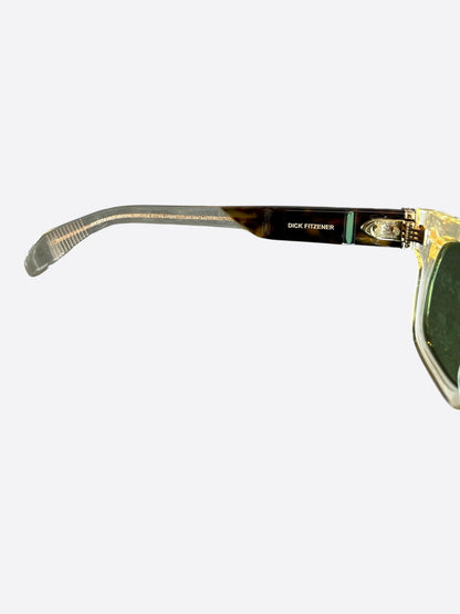 Chrome Hearts Clear & Gold Dick Fitzener Sunglasses