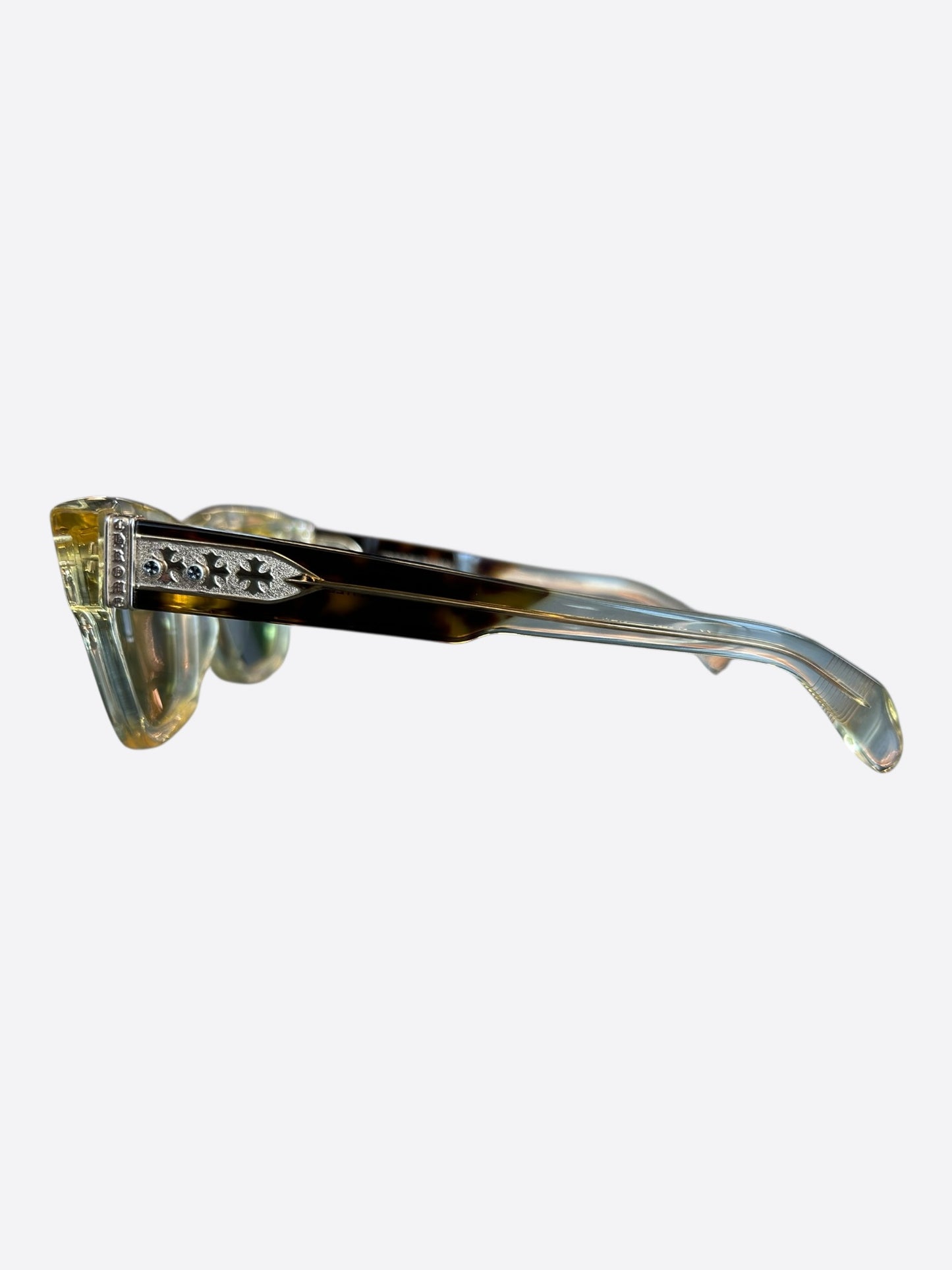 Chrome Hearts Clear & Gold Dick Fitzener Sunglasses