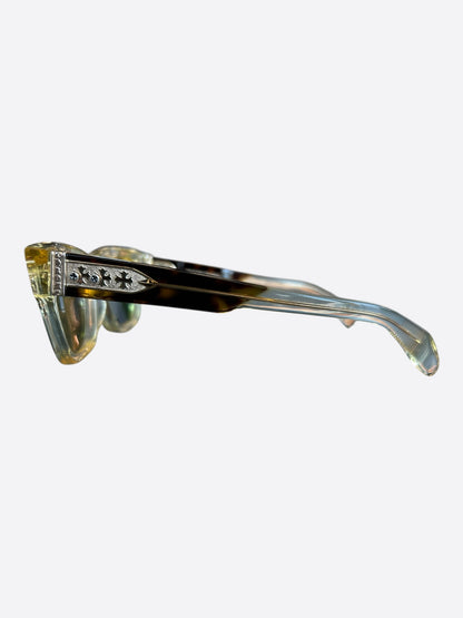 Chrome Hearts Clear & Gold Dick Fitzener Sunglasses