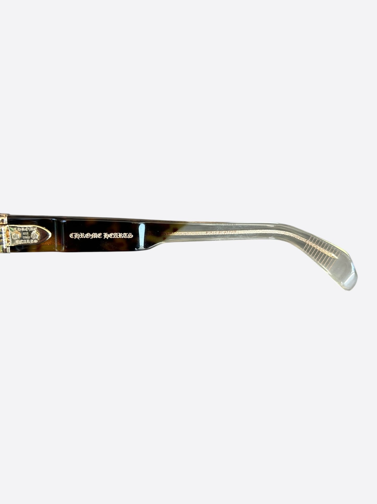Chrome Hearts Clear & Gold Dick Fitzener Sunglasses