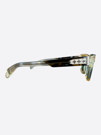 Chrome Hearts Clear & Gold Dick Fitzener Sunglasses