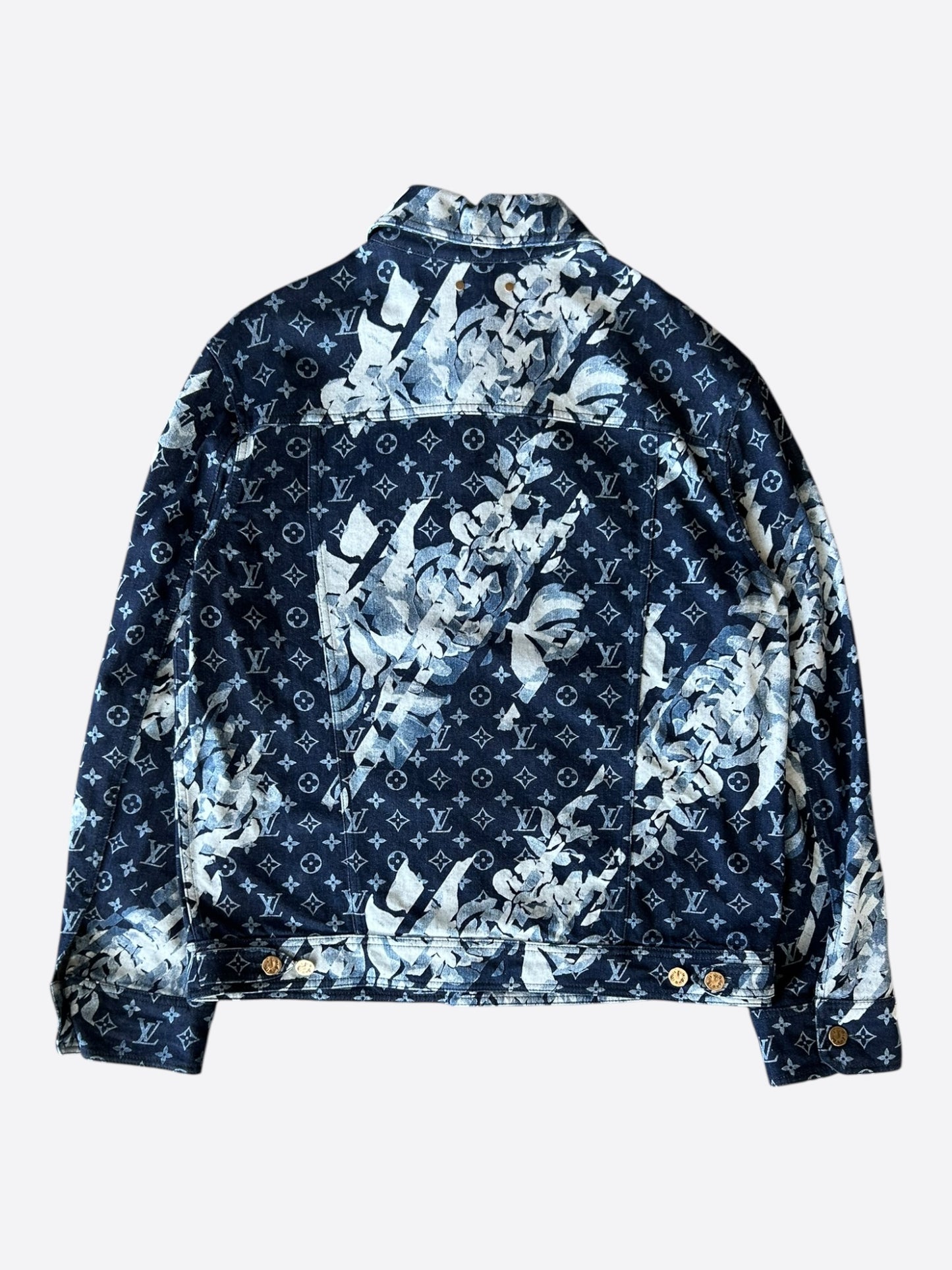 Louis Vuitton Blue Floral Monogram Denim Jacket