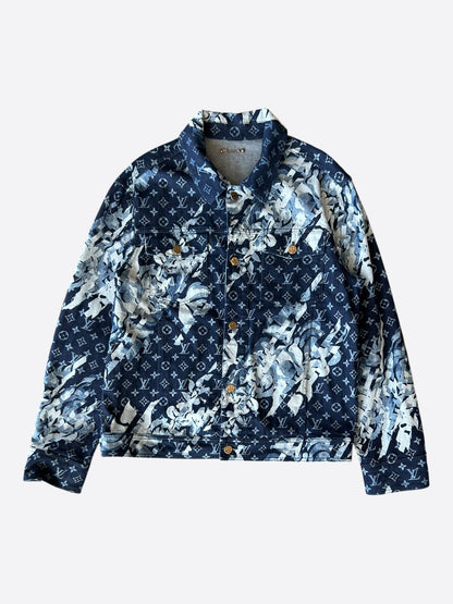 Louis Vuitton Blue Floral Monogram Denim Jacket