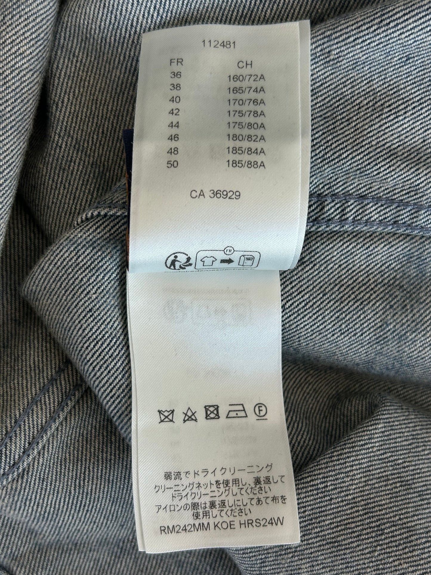 Louis Vuitton Blue & White Barb Wire Monogram Denim Shirt