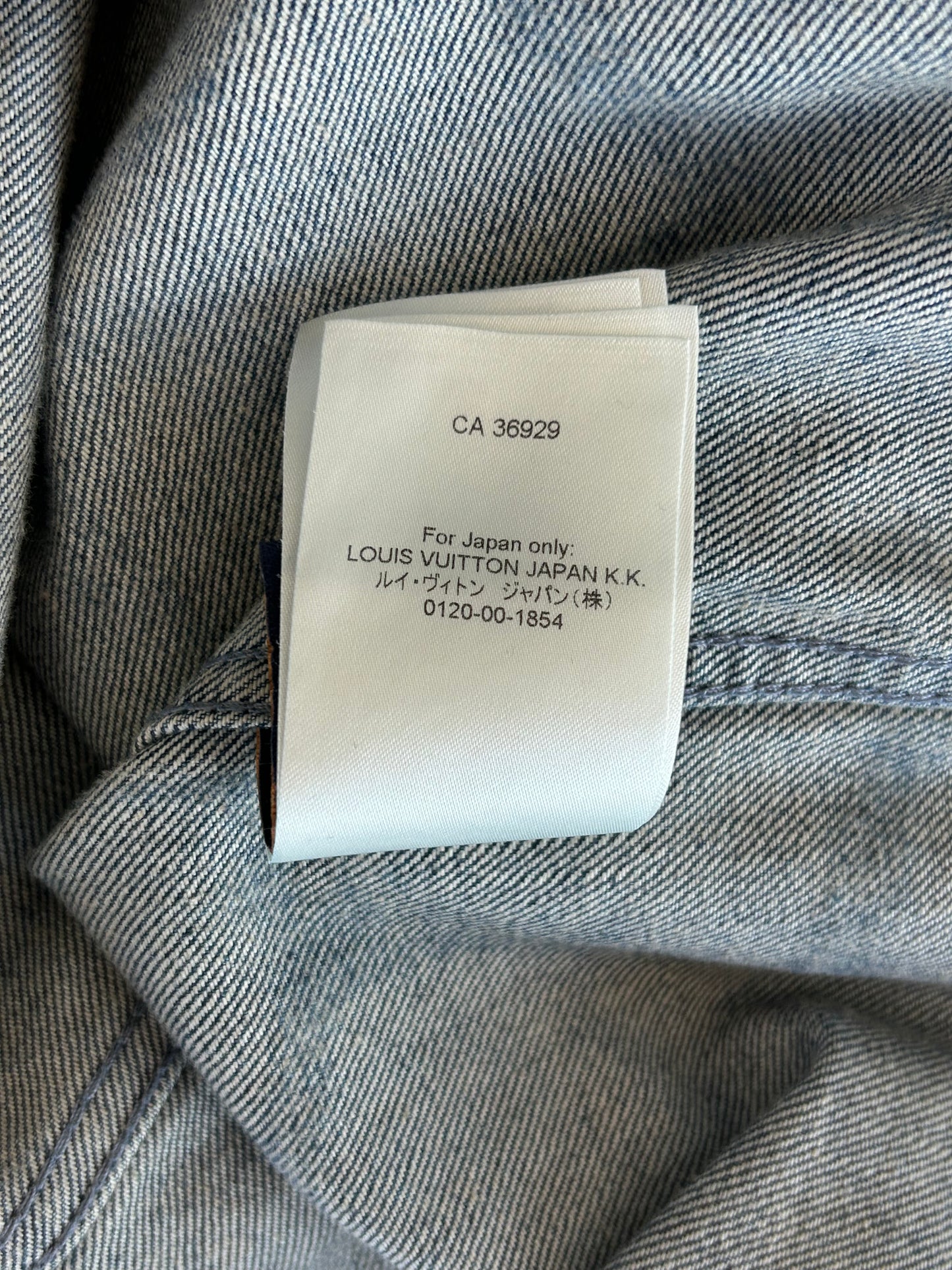 Louis Vuitton Blue & White Barb Wire Monogram Denim Shirt