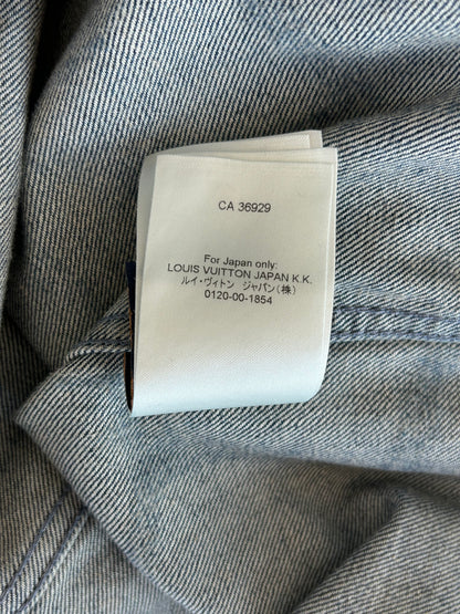 Louis Vuitton Blue & White Barb Wire Monogram Denim Shirt