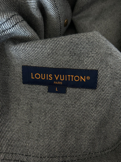Louis Vuitton Grey Star Monogram Denim Baseball Jersey