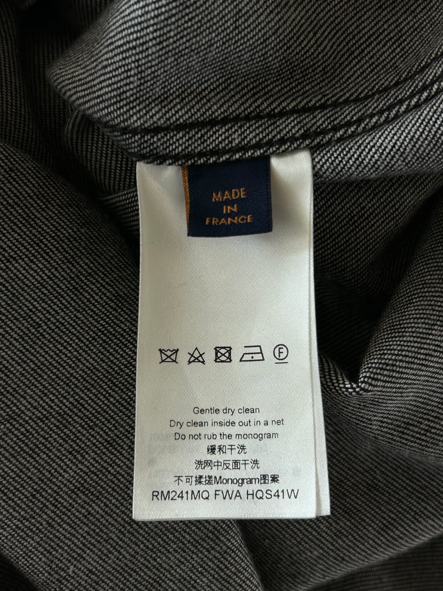 Louis Vuitton Grey Star Monogram Denim Baseball Jersey