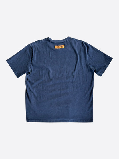 Louis Vuitton Navy & White Flower Logo Embroidered T-Shirt