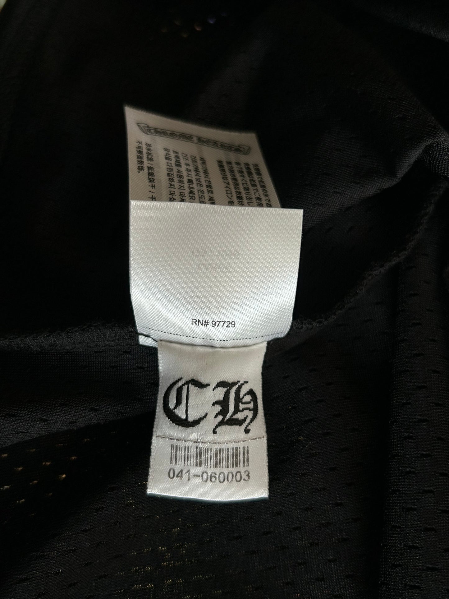 Chrome Hearts Black & White Floral Nylon Mesh Longsleeve Jersey