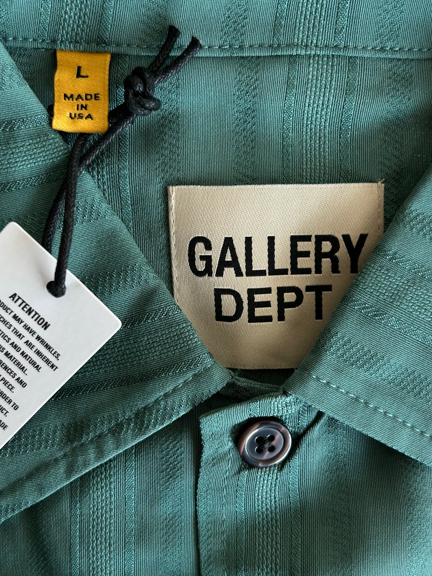 Gallery Dept Green Mechanic Short Sleeve Button Up Shirt