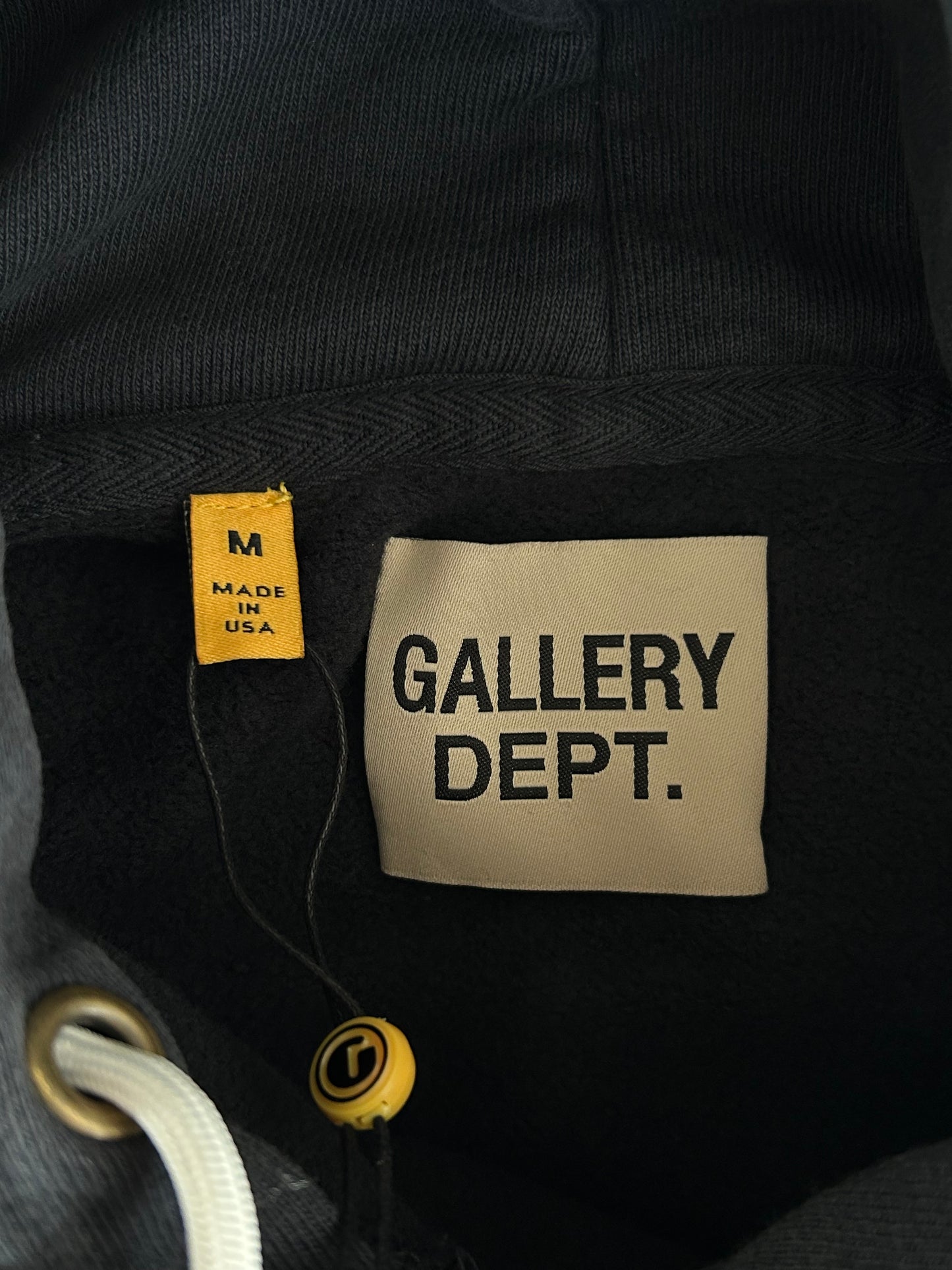Gallery Dept Black & Yellow Dept Logo Hoodie