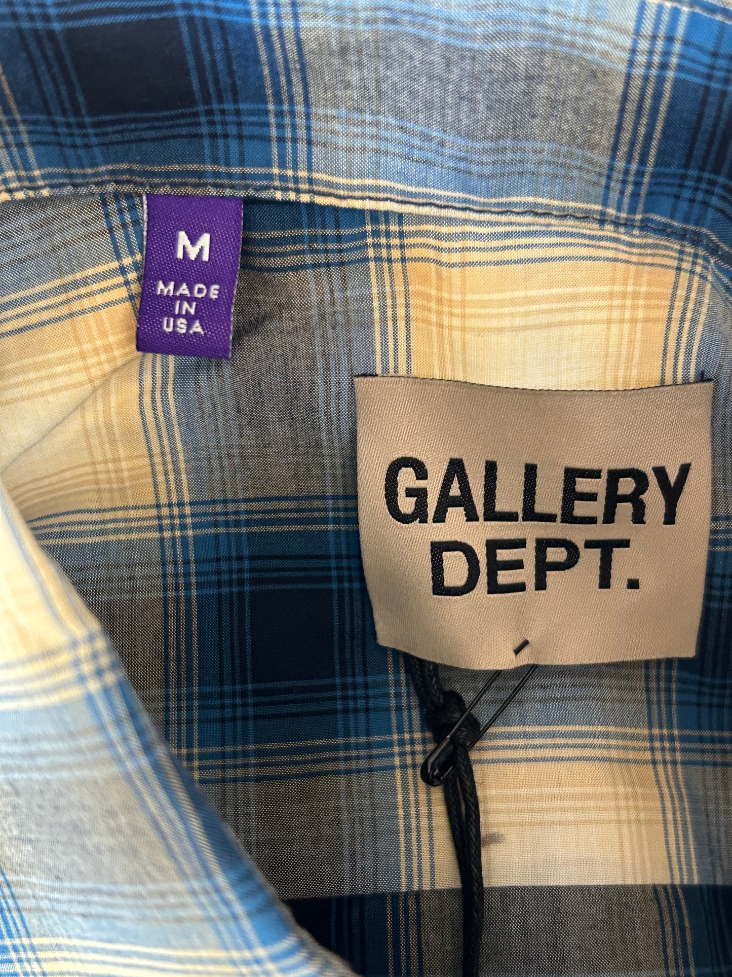 Gallery Dept Navy Plaid Dre Button Up Shirt