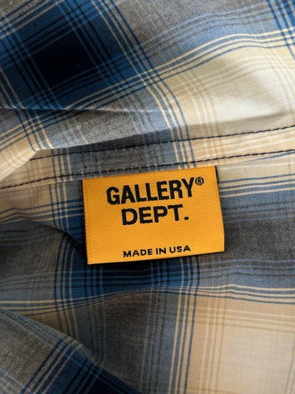 Gallery Dept Navy Plaid Dre Button Up Shirt